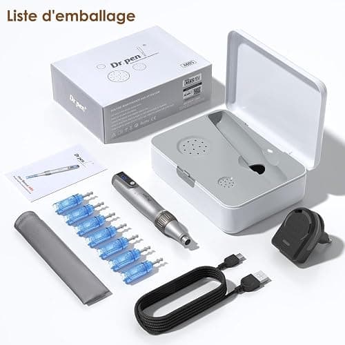 Dr. pen M8S Microneedling Pen Dermapen Stylo de Microneedling Professionnel Sans Fil Électrique avec Écran LCD et Chargement Type-C avec 7 Cartouches, Cadeaux pour Femmes, Mère, Petite Amie thumbnail 7