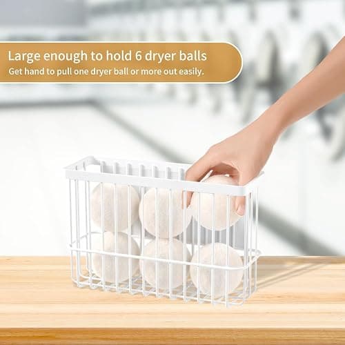 Moryimi Magnetic Dryer Ball Holder for Laundry Room Organization and Storage, Magnetic Lint Bin for Laundry Room, Iron Dryer Ball Container for Laundry Room Storage (No Balls) thumbnail 4