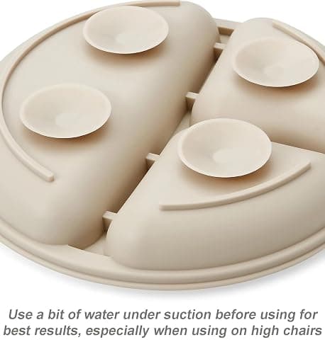 PandaEar Silicone Baby Weaning Set| Divided Suction Plate and 2 Pack Tiny Cup with 2 Spoons 2 Forks| Baby Led Supplies Self Feeding Eating Set thumbnail 5
