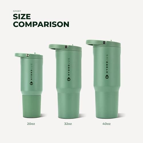HydroJug Sport 40 oz Insulated Stainless Steel Water Bottle, Sage thumbnail 6