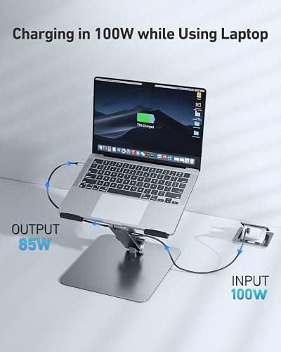 BENFEI Laptop Stand with USB C 7in1 Docking Station,HDMI 4K@60Hz,1*SD 1*Micro SD,100W Power Delivery,10Gbps 1*USB C 3.2 and 2*USB A 3.2 Compatible with MacBook Pro/Air, iPad Pro, XPS, Thinkpad thumbnail 5