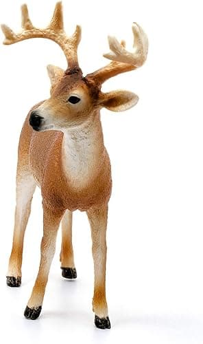 Schleich Wild Life - White Tail Buck Deer Figurine - Realistsic Wild Animal Figure for Boys and Girls - Educational Toys for Kids Ages 3+ | 14819 thumbnail 6