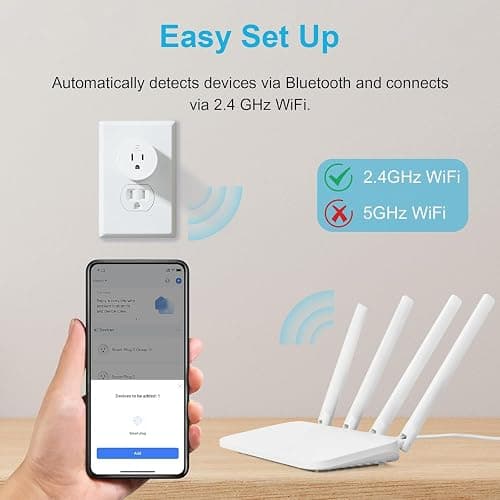EIGHTREE Smart Plug, Smart Home WiFi Outlet Works with Alexa & Google Home, Smart Socket with Remote Control & Timer Function, 2.4GHz WiFi Only, 4 Packs thumbnail 6