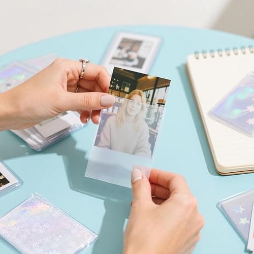VZYUVY 300PCS Kpop Photocard Sleeves, 65x90mm Transparent Holographic Card Sleeves thumbnail 2