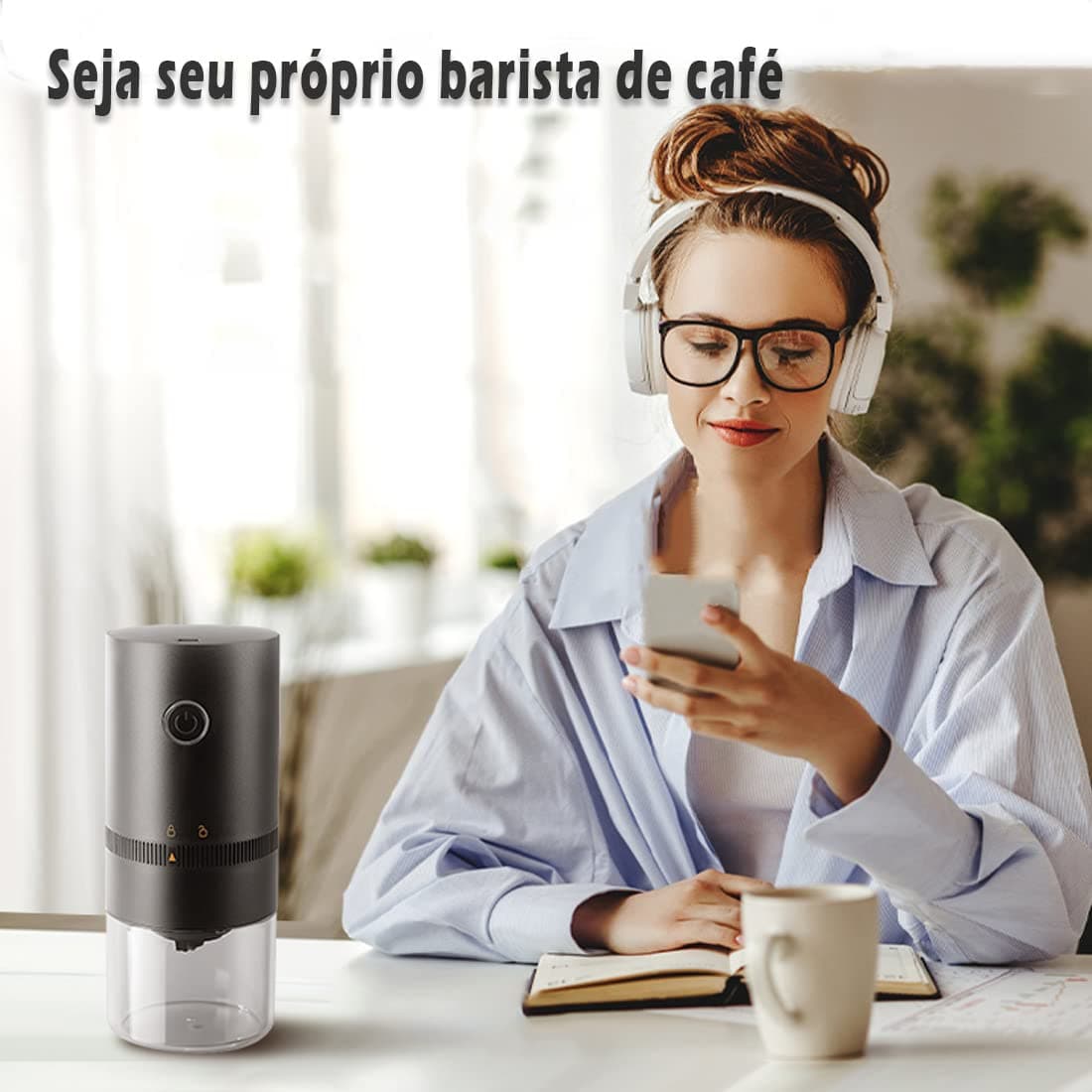 Moedor de café elétrico portátil thumbnail 8