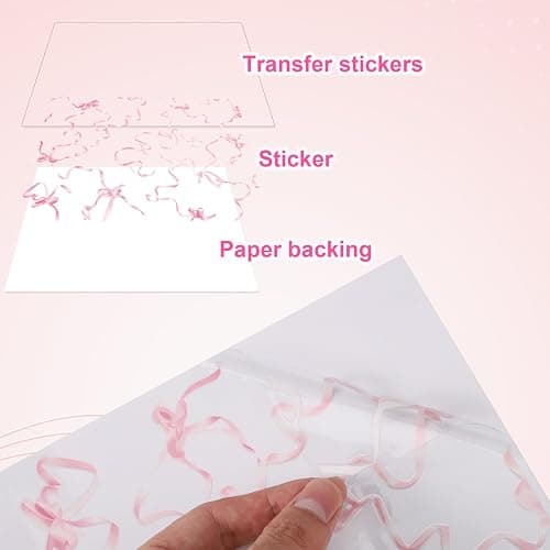 2pcs Bows Stickers for Owala, Cute Tumbler Decals Glass Cup Bows Decals Cute Coquette Tumbler Stickers Love Water Bottle Accessories Compatible with Owala 24oz Water Bottles (Pink) thumbnail 5