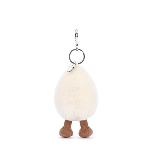 Jellycat Amuseables Happy Boiled Egg Bag Charm, 4 inches - Food and Drink Plush Keychain - Great Gift Idea thumbnail 4