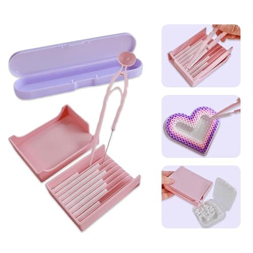 Kculswin 5mm Fuse Bead Single Needle Tweezer & Aligner Tray Kit, Efficient Iron Bead Sorting Tools with Effortless Beads Recovery for Experienced Enthusiasts (for Adult) - Image 1