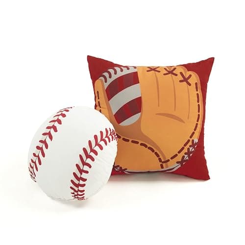 Lush Decor Baseball Game Reversible Quilt Queen Size 5 Piece Set Full/Queen Navy & Gray - Kids Bedding Set Full Quilt - Sports Decor - Baseball Bedding thumbnail 8