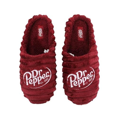 Bioworld Dr Pepper Logo Adult Red Scuff Slippers thumbnail 3