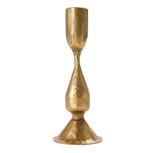 Creative Co-Op Round Hand-Forged Metal Taper Holder, Antique Brass Finish thumbnail 5