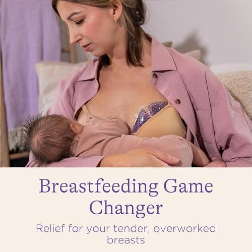 Lansinoh Breast Therapy Packs, Hot and Cold Breast-Pads with 2 Soft Covers, Postpartum Essentials for Nipple Pain Relief, Mastitis, Engorgement, Support for Breastfeeding, Pumping Aid, 2 Pack thumbnail 2