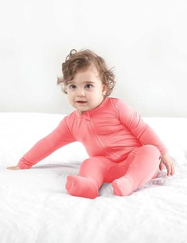 RRP Unisex Baby Footies Pajamas,Rayon Derived From Bamboo,Buttery Soft Sleep 'N Play PJs,2-Way Zipper Closure,0-18 Months thumbnail 4