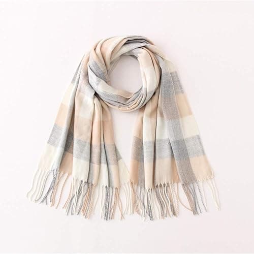 Mocasor Plaid Blanket Scarves for Women, Ladies Fashion Winter Warm Tartan d Long Checked Shawls and Wraps thumbnail 4