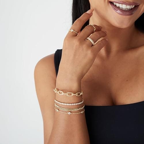 KissYan Gold Cuff Bangle Bracelets for Women, 14K Gold Plated Adjustable Open Cuff Bracelet Flat Hollow Butterfly Cubic Zirconia Jewelry Gift thumbnail 3