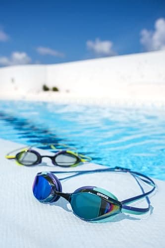 ARENA Unisex Python Racing Swim Goggles for Men and Women Anti-Fog No Leak Max Comfort Dual Strap, Mirror/Non-Mirror Lens thumbnail 4