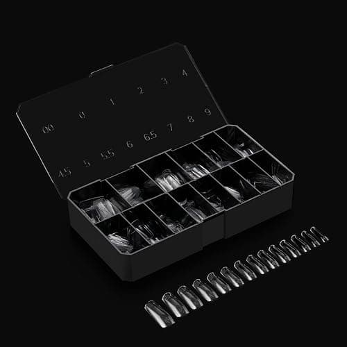 Aprés Gel-X® Square Box of Nail Tips | 280 Gel-X Tips, Soft Tips, 14 Sizes 00-9 | Half-sizes Included (Sculpted Square Long, 280 Count) thumbnail 5