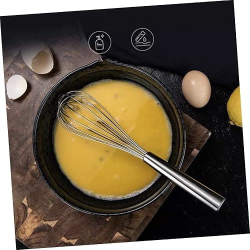 OHPHCALL Stainless Steel Manual Eggbeater Lightweight Egg Stirrer for Easy Mixing and Blending Metal Kitchen Whisk for Home Cooking and Baking thumbnail 6