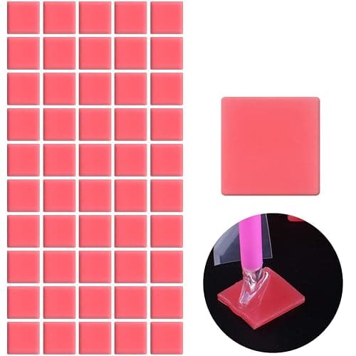 FEBSNOW 60Pcs Painting Glue Clay DIY Diamond Embroidery Wax Tool Set | Diamond Art Wax Pads, Red Color Putty, Wax Refills for Crafters, Diamond Art Painting Accessories and Tools - Image 1