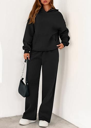 PRETTYGARDEN Womens Sweatuits 2 Piece Fall Clothing Matching Lounge Sets | Oversized Hoodies, Wide Leg Sweatpants, Pocket, Workout Sweat Sets, Casual Tracksuit, Comfy Airport Travel Fall Outfits thumbnail 6