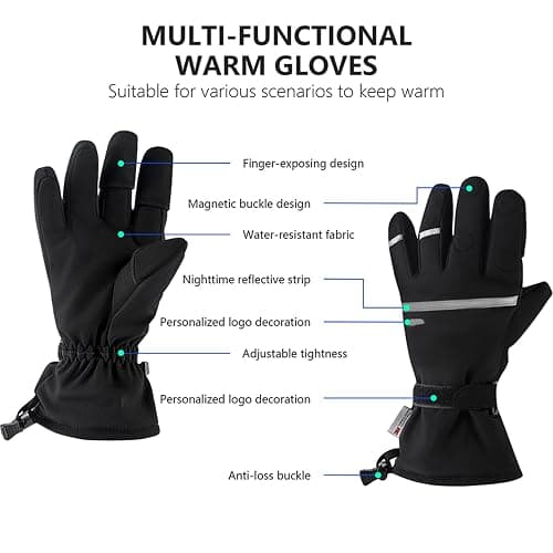 YUULNMOP Drone Flight Gloves Photography Gloves Suitable for Outdoor Professional Photographers Cycling Mountaineering Walking Driving Skiing Winter Warm Gloves Size L/XL thumbnail 4