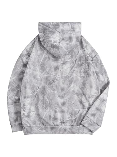 RoseSeek Girl's Camo Hoodies Long Sleeve Drop Shoulder Hooded Sweatshirts Pullover Tops Vintage Streetwear thumbnail 2