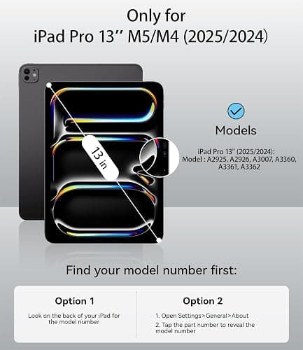 JKSML Hülle für iPad Pro 13 Zoll (M5/M4) 2025/2024 mit Stifthalter, Dreifach Faltbare Ständer, Unterstützt Pencil Pro/USB-C, TPU Flexible Rückseite & Schlafen/Wachen,Rosa thumbnail 2
