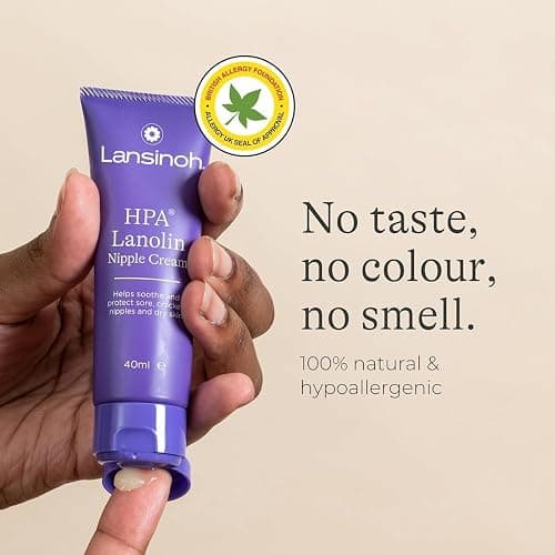 Lansinoh Crème lanoline HPA 40 ml Soin mamelons Allaitement 100% naturelle | Soulage les crevasses, Réduit sécheresse et irritations, Confort des seins, 100% naturelle, Sans rinçage, Sûre pour bébé thumbnail 5