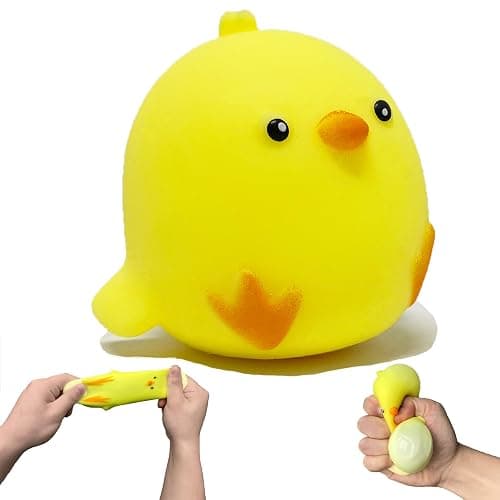Chicken Stress Balls Squishy Toys for Kids Party Favors, Dough Ball, Squeeze Toys for Adults, Funny Cute Farm Animals Stress Ball Sensory Toys for Autism - Image 1