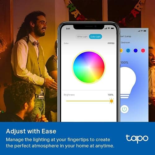 Tapo L530B Smart Bulb, B22 Multicolor Alex Light Bulb, 8.7W (60W), Dimmable, Schedule & Timer, Away Mode, Energy Saving, Voice Control Alexa & Google, App Remote Control thumbnail 3