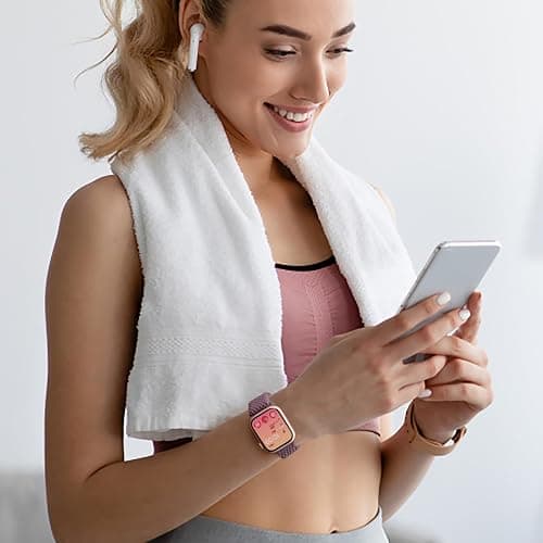 Mastten 4 Pack Bracelets Compatible avec Bracelet Apple Watch 40mm 41mm 38mm 42mm pour Femmes Hommes, Bracelet Sport en Nylon Tressé pour iWatch SE2 SE 11 10 9 8 7 6 5 4 3 2 1 Ultra thumbnail 6