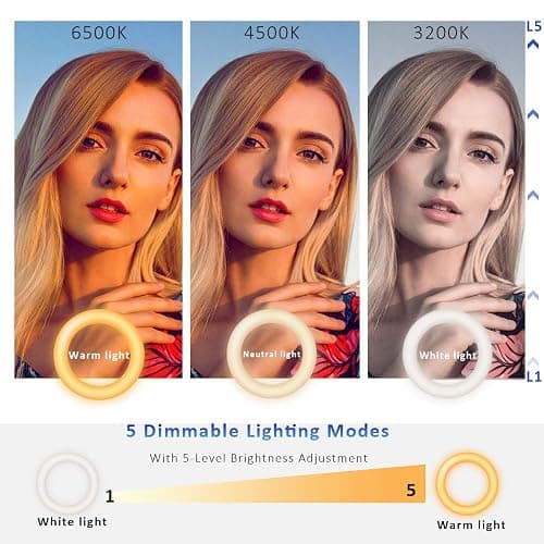 Cyezcor Video Conference Lighting Kit, Ring Light for Monitor Clip On,for Remote Working, Distance Learning,Zoom Call, Self Broadcasting and Live Streaming, Computer Laptop Video Conferencing thumbnail 5