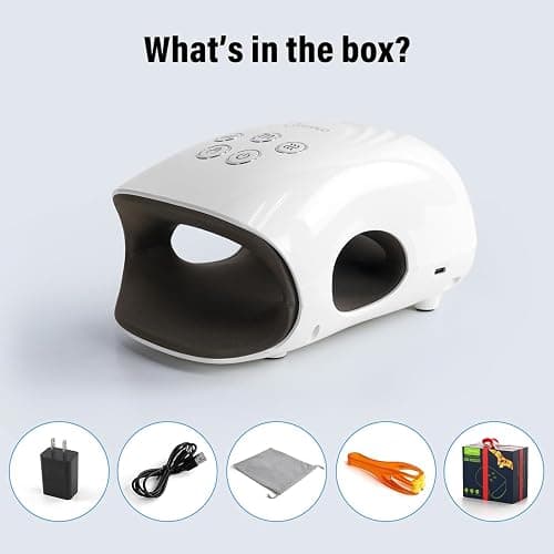 cotsoco Hand Massager - 3Massage Sizes, Cordless Hand Massager with Heat & Compression for Arthritis and Carpal Tunnel, Gift for Men Women Family Friends, Relaxation at Home, Office, Outdoors, White thumbnail 8