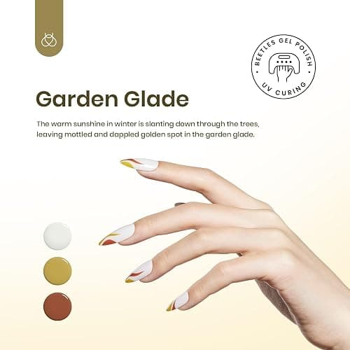 Beetles Winter Gel Nail Polish Set - 6 PCS Brown Green Glitter Holiday Gel Polish Kit Yellow Green Nail Art Soak Off UV Nail Gel Polish DIY Manicure Kits thumbnail 2