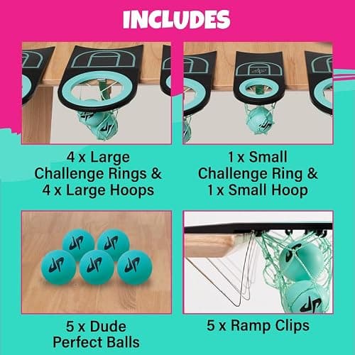 Dude Perfect Sticky Tic Tac Toe & Tabletop Roll Set | Indoor & Outdoor Games, Perfect Fun for Family Game Night & Parties, Birthday for Children, Kids & Adults | Ages 4+ & 6+ thumbnail 7