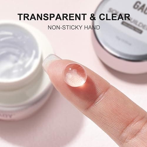 GAOY Clear 3D Sculpting Gel for Nail Art, 15g Solid Nail Gel Non-Sticky Hard Builder Gel for Carving, Molding and Building thumbnail 3