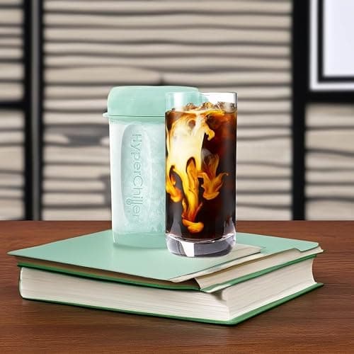 HyperChiller HC2M# Patented Iced Coffee/Beverage Cooler, NEW, IMPROVED,STRONGER AND MORE DURABLE! Ready in One Minute, Reusable for Iced Tea, Wine, Spirits, Alcohol, Juice, 12.5 Oz, Spearmint thumbnail 2