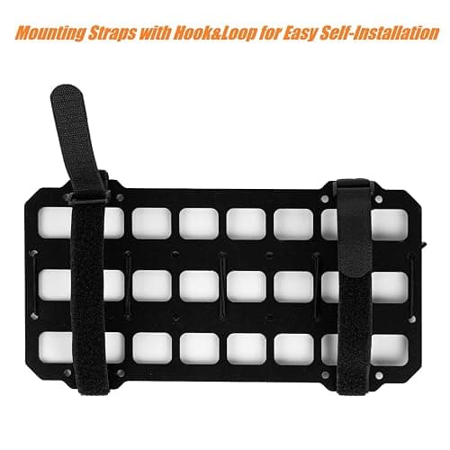 TACNEX Vehicle Rigid MOLLE Panel for Car Visor Organizer EDC Pouch Tool Holster Bag Holder Tactical Gear Rack Truck Equipment Mount Plate Modular Storage Shelf Auto Interior Accessories thumbnail 7