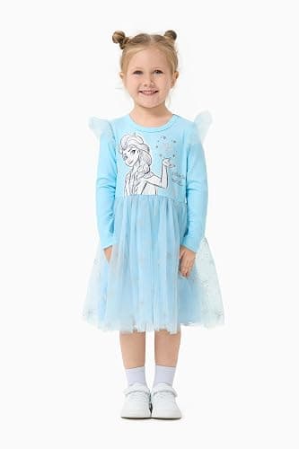 Disney Princess Frozen Minnie Mouse Dress Girls Sparkle Ruffle Tulle Tutu Birthday Party Fall Outfits Clothes Baby to Toddler thumbnail 4