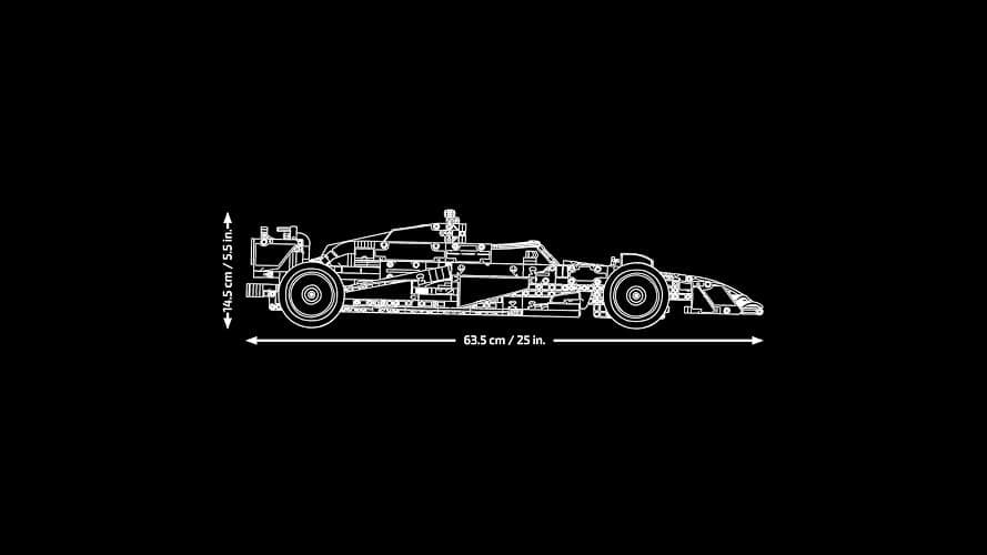 LEGO Technic Oracle Red Bull Racing RB20 F1 Car Model Kit - Collectible Formula 1 Building Set with 1:8 Scale V6 Engine, Gear Box, Steering & DRS - Gift Idea for Adult & Teenage Racing Fans - 42206 thumbnail 9