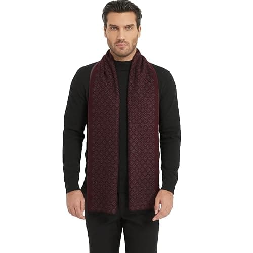CUDDLE DREAMS Men's Silk Scarves for Winter, 100% Mulberry Silk Brushed, Luxuriously Soft & Warm, Decent Box Packed thumbnail 2