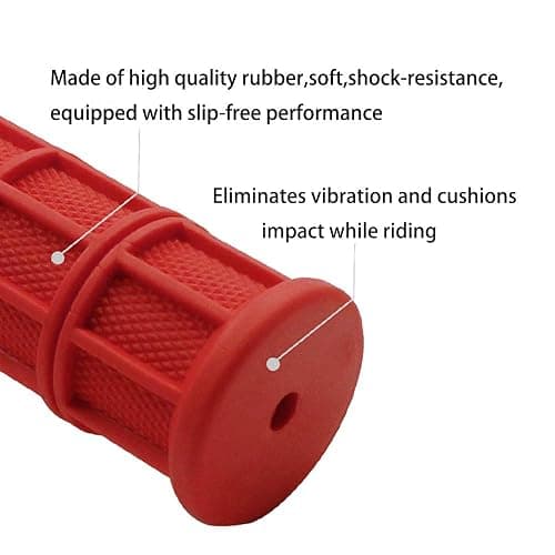 Worldmotop Motorcycle Handlebar Grips Non-Slip Soft Rubber Grips Handlebar with 7/8" 22mm 24mm Replacement for All Off Road ATV Dirt Bike, Bike Handle Grips(Black) thumbnail 3