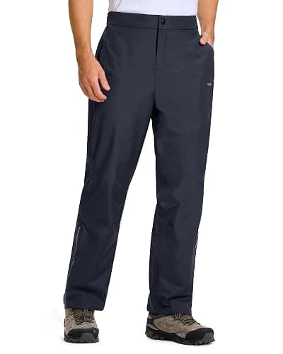 33,000ft Men's Rain Pants Full Zip Waterproof Pants Breathable Rain Over Trousers for Outdoor Hiking Golf Work thumbnail 2