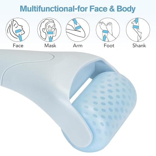 Fronnor Ice Roller for Face,Eyes,Women Gifts Idea,Therapeutic Cooling to Tighten Brighten Complexion and Reduce Wrinkles,Massager Under Eye Puffiness,Migraine and Pain Relidf (Haze Blue) thumbnail 5