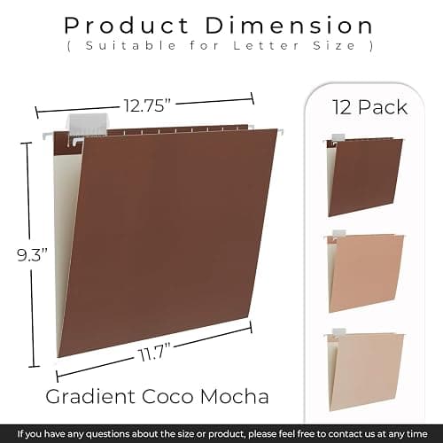 Y YOMA Hanging File Organizer, Letter Size Rose Gold Metal Desk File Crate Storage Basket for Home Office, 1 Pack, with Coco Mocha Standard + Extra Capacity Hanging Folder Set thumbnail 3
