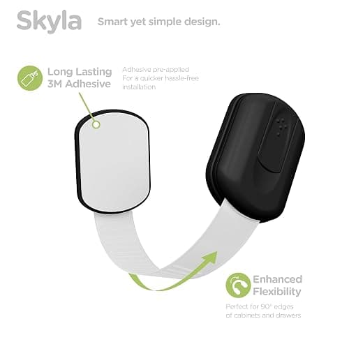 SKYLA HOMES Baby Locks (8-Pack) Child Safety Cabinet Proofing - Safe Quick and Easy 3M Adhesive Cabinet Drawer Door Latches No Screws & Magnets Multi-Purpose for Furniture Kitchen Ovens Toilet Seats thumbnail 4