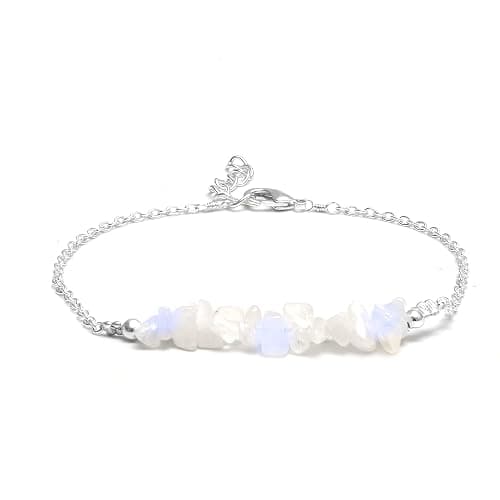Natural Chips Bar Bracelet, Energy Healing Crystals, Birthday, Gift for Her, Gemstone Jewelry 8 inch AA+ Quality thumbnail 5