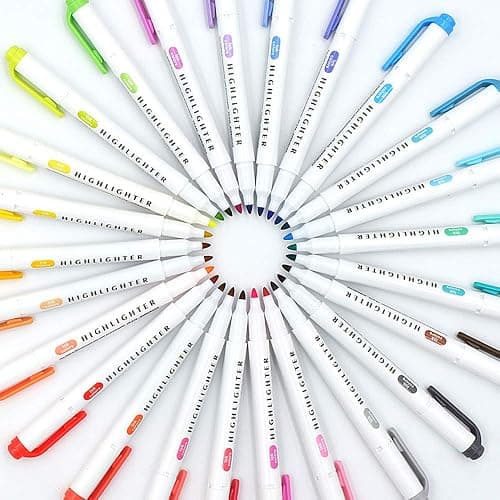 YOOUSOO 25 Pack Pastel Highlighters Assorted Colours, Dual Tip Bible Highlighter, Chisel Tip Mild Highlighters No Bleed Fluorescent Highlighter Pens for School Student Office Journals thumbnail 5