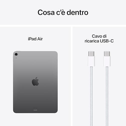 Apple iPad Air 11'' con chip M3: Apple Intelligence, 128 GB, fotocamera frontale e posteriore da 12MP, Wi-Fi 6E, Touch ID, un giorno intero di batteria — Grigio siderale thumbnail 6