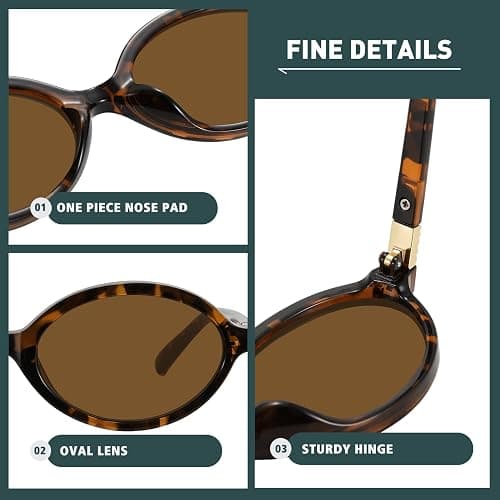WOWSUN Retro Oval Sunglasses Womens Trendy Sun Glasses Sunnies UV400 Protection thumbnail 4
